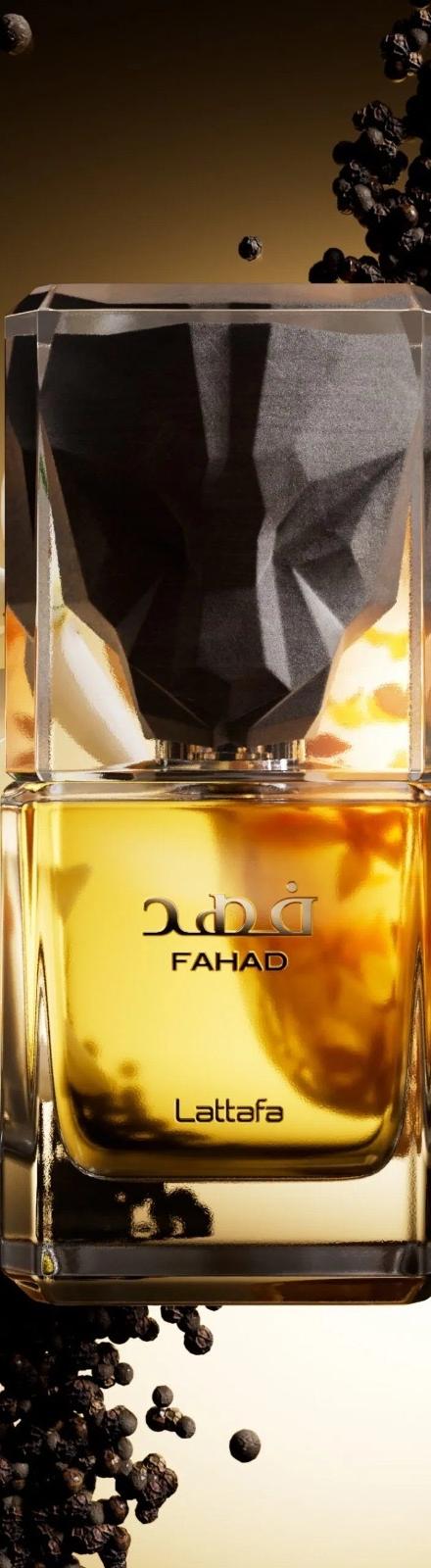 Frasco do perfume árabe Fahad da Lattafa, masculino, 100 ml