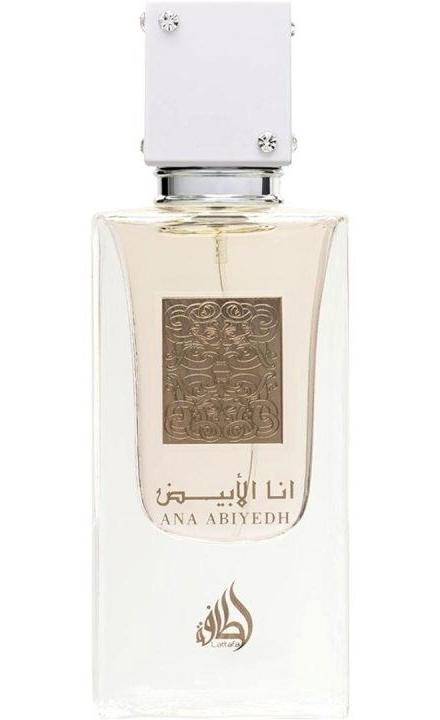 Frasco do perfume árabe Ana Abiyedh da Lattafa, compartilhável, 60 ml