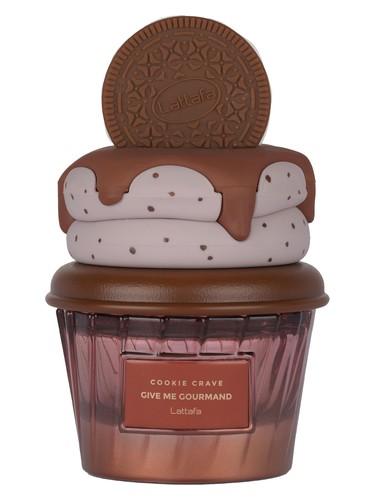 Frasco do perfume árabe Cookie Crave da Lattafa, compartilhável, 75 ml