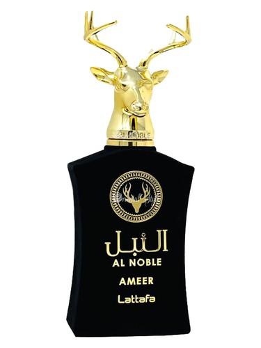 Frasco do perfume árabe Al Noble Ameer da Lattafa, compartilhável, 100 ml