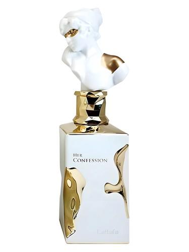 Frasco do perfume árabe Her Confession da Lattafa, feminino