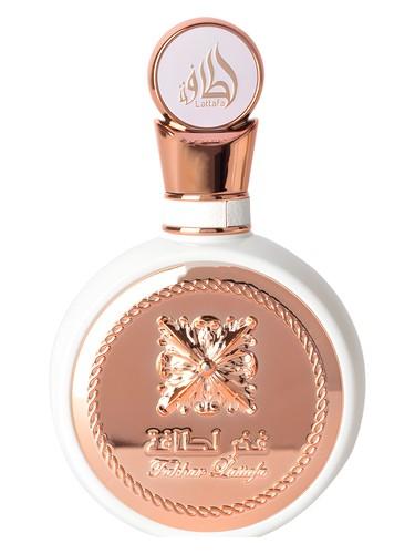 Frasco do perfume árabe Fakhar Rose da Lattafa, feminino, 100 ml