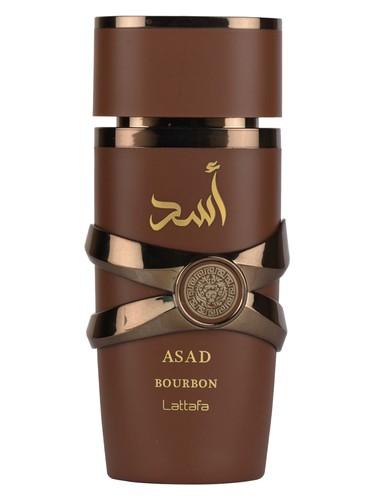 Frasco do perfume árabe Asad Bourbon da Lattafa, masculino, 100 ml