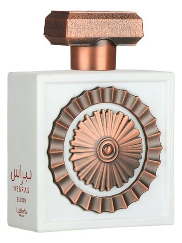Frasco do perfume árabe Nebras Elixir da Lattafa, compartilhável, 100 ml