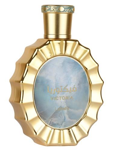 Frasco do perfume árabe Victoria da Lattafa, compartilhável, 100 ml
