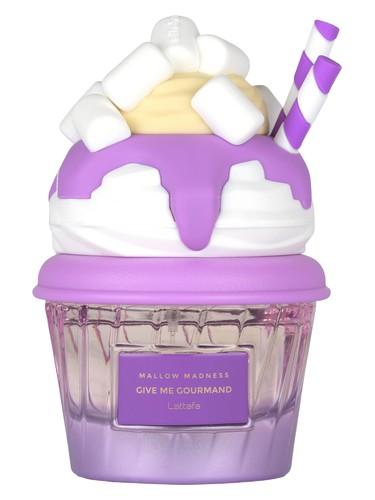 Frasco do perfume árabe Mallow Madness da Lattafa, compartilhável, 75 ml