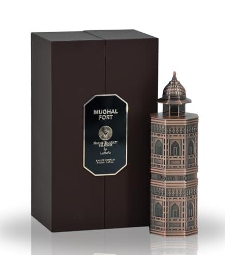 Frasco do perfume árabe Mughal Fort da Lattafa, compartilhável, 100 ml