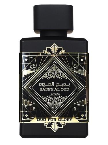 Frasco do perfume árabe Oud for Glory da Lattafa, compartilhável, 100 ml